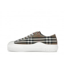 Женские Burberry Low Top House Check Sneaker Taupe Brown (W)
