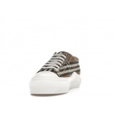 Burberry Vintage Check Cotton Sneakers Birch Brown