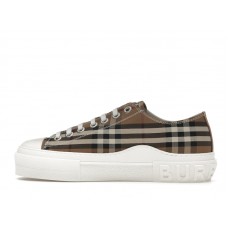 Burberry Vintage Check Cotton Sneakers Birch Brown