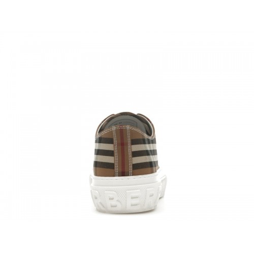Burberry Vintage Check Cotton Sneakers Birch Brown - мужская сетка размеров
