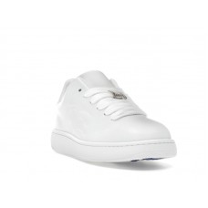 Burberry Leather Box Sneaker Debossed Equestrian Knight White