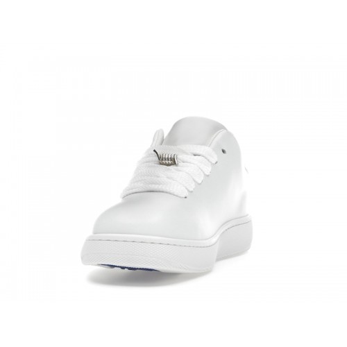 Burberry Leather Box Sneaker Debossed Equestrian Knight White - мужская сетка размеров