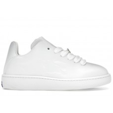 Burberry Leather Box Sneaker Debossed Equestrian Knight White
