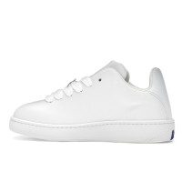 Burberry Leather Box Sneaker Debossed Equestrian Knight White