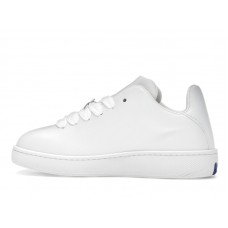 Burberry Leather Box Sneaker Debossed Equestrian Knight White