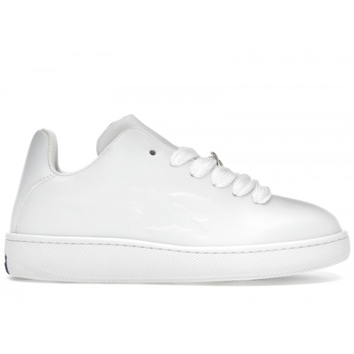 Burberry Leather Box Sneaker Debossed Equestrian Knight White - мужская сетка размеров