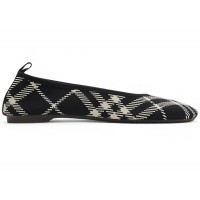 Женские кроссовки Burberry Check Knit Baby Ballerinas Black Calico (W)