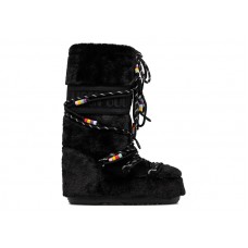Moon Boot Icon Faux-Fur Boot Black Beads