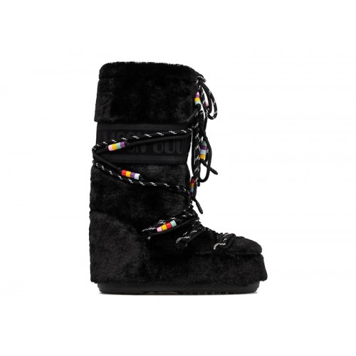 Moon Boot Icon Faux-Fur Boot Black Beads - мужская сетка размеров
