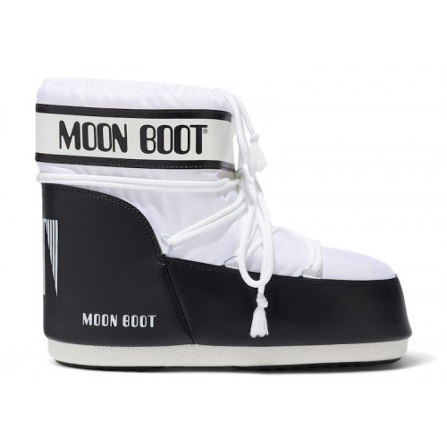 Moon Boot Icon Nylon Low Boot White Black - мужская сетка размеров