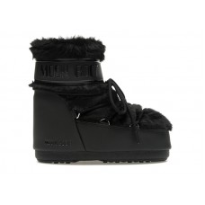 Moon Boot Icon Faux-Fur Low Boot Black