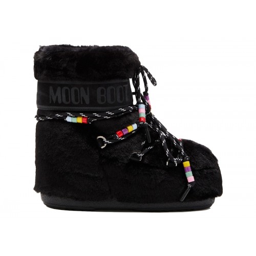 Moon Boot Icon Faux-Fur Low Boot Black Beads - мужская сетка размеров
