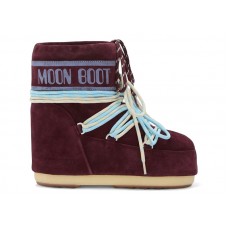 Moon Boot Icon Suede Low Boot Burgundy