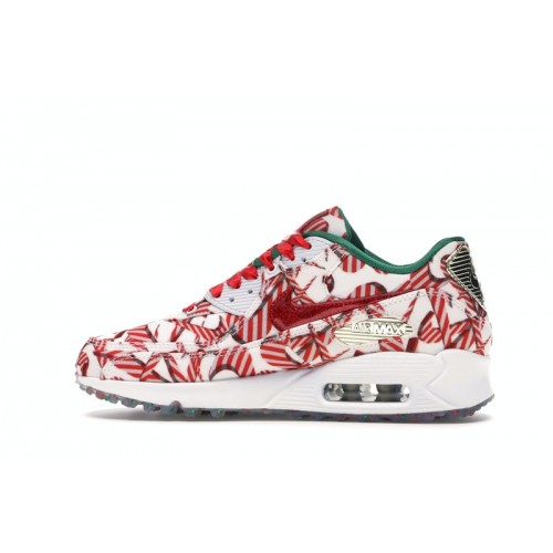 Nike Air Max 90 Candy Cane Christmas (2015) (W) - женская сетка размеров Nike Air Max 90 Candy Cane Christmas (2015) (W) - женская сетка размеров