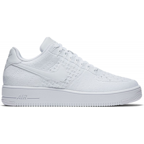Кроссы Nike Air Force 1 Ultra Flyknit Low Triple White - мужская сетка размеров