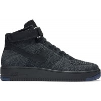 Мужские кроссовки Nike Air Force 1 Ultra Flyknit Mid Dark Grey Black