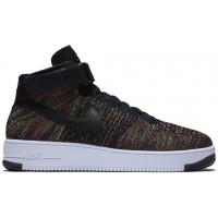 Мужские кроссовки Nike Air Force 1 Mid Flyknit Multi-Color Black
