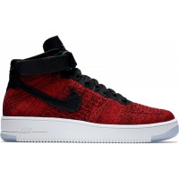 Мужские кроссовки Nike Air Force 1 Ultra Flyknit Mid University Red Black