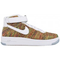 Мужские кроссовки Nike Air Force 1 Mid Flyknit Multi-Color White