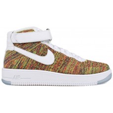 Мужские кроссовки Nike Air Force 1 Mid Flyknit Multi-Color White