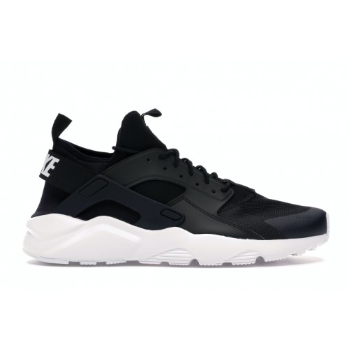Кроссы Nike Air Huarache Run Ultra Black White - мужская сетка размеров