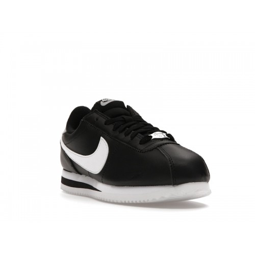 Кроссы Nike Cortez Basic Black White - мужская сетка размеров