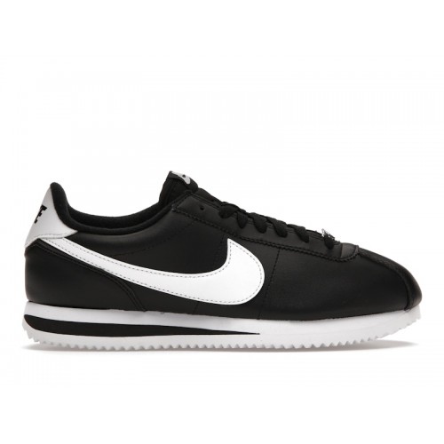Кроссы Nike Cortez Basic Black White - мужская сетка размеров