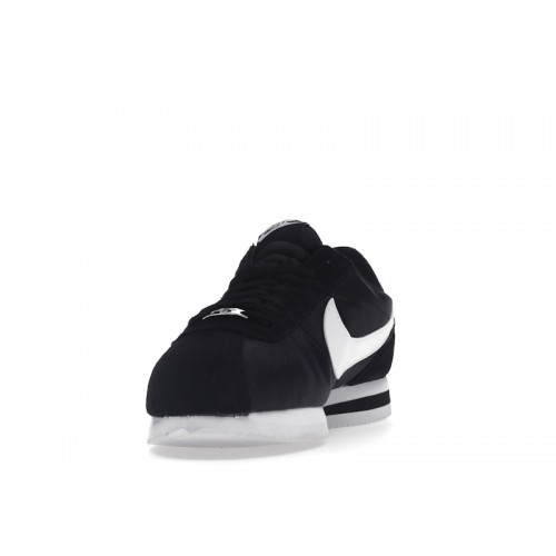 Кроссы Nike Cortez Basic Nylon Black White-Metallic Silver - мужская сетка размеров