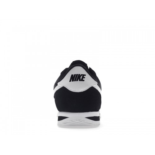 Кроссы Nike Cortez Basic Nylon Black White-Metallic Silver - мужская сетка размеров