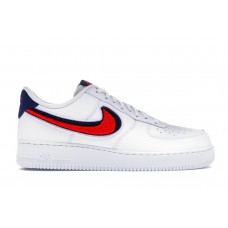 Кроссовки Nike Air Force 1 Low 3D Chenille Swoosh White Red Blue