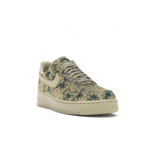 Кроссы Nike Air Force 1 Low Desert Camo Team Gold - мужская сетка размеров