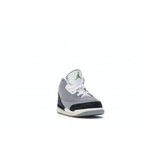 Кроссы Jordan 3 Retro Chlorophyll (TD) - детская сетка размеров