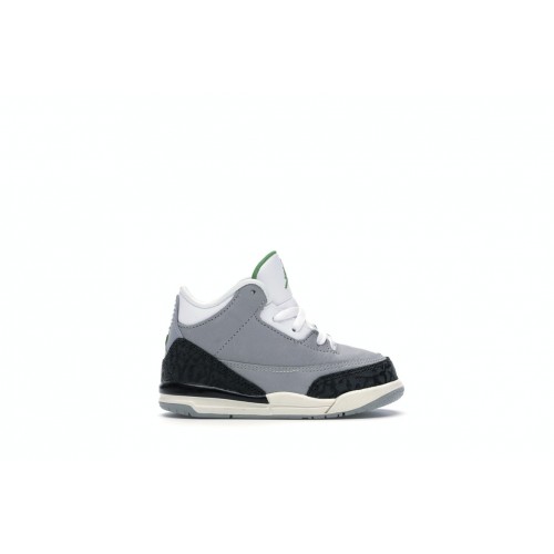 Кроссы Jordan 3 Retro Chlorophyll (TD) - детская сетка размеров