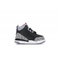 Кроссовки для малыша Jordan 3 Retro Black Cement (2018) (TD)