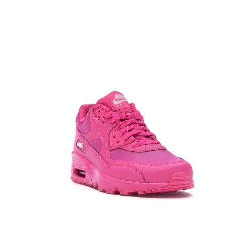 Кроссы Nike Air Max 90 Laser Fuchsia (GS) - подростковая сетка размеров