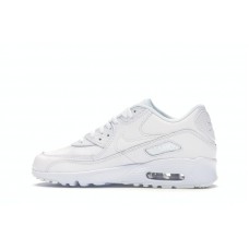 Подростковые Nike Air Max 90 White Leather (GS)