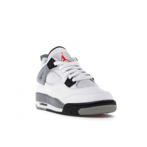 Кроссы Jordan 4 Retro White Cement (2016) (GS) - подростковая сетка размеров