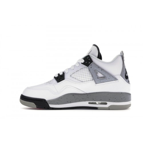 Кроссы Jordan 4 Retro White Cement (2016) (GS) - подростковая сетка размеров