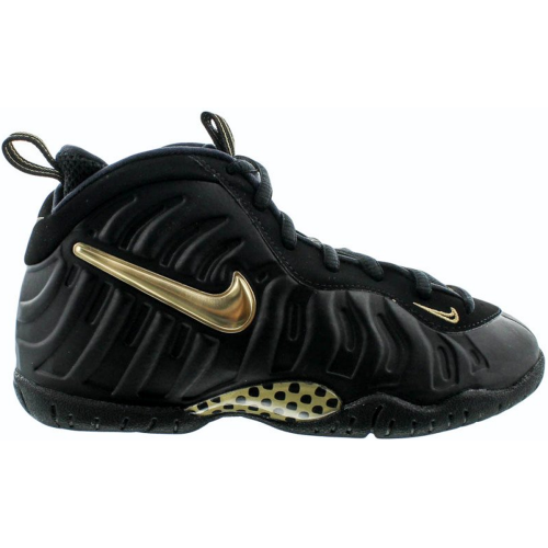 Кроссы Nike Air Foamposite Pro Black Metallic Gold (PS) - детская сетка размеров