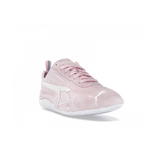 Кроссы Balenciaga x Puma Speedcat Suede Distressed Pink White - мужская сетка размеров