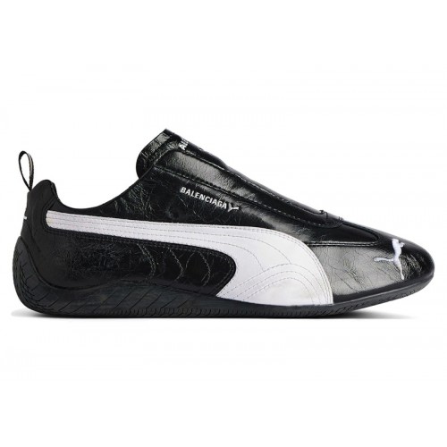 Кроссы Balenciaga x Puma Speedcat Leather Black White - мужская сетка размеров