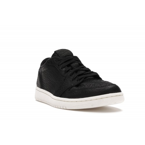 Кроссы Jordan 1 Retro Low Swooshless Black - мужская сетка размеров