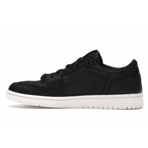 Кроссы Jordan 1 Retro Low Swooshless Black - мужская сетка размеров