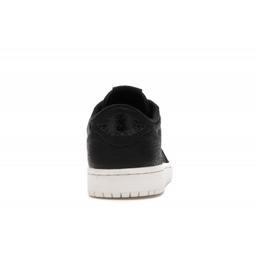 Кроссы Jordan 1 Retro Low Swooshless Black - мужская сетка размеров