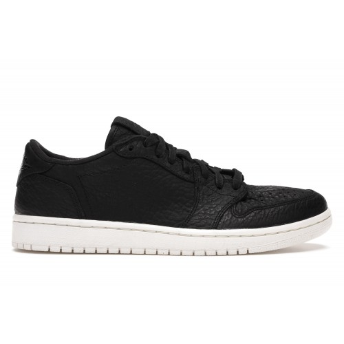 Кроссы Jordan 1 Retro Low Swooshless Black - мужская сетка размеров