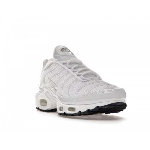 Кроссы Nike Air Max Plus White Mesh (W) - женская сетка размеров