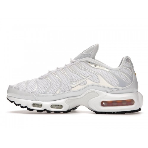 Кроссы Nike Air Max Plus White Mesh (W) - женская сетка размеров