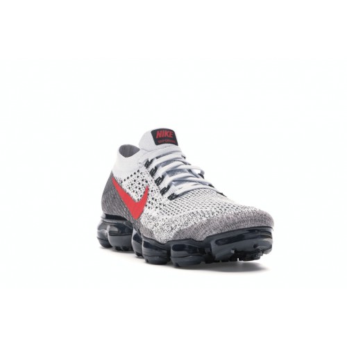 Кроссы Nike Air VaporMax Platinum Red Black - мужская сетка размеров