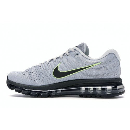 Кроссы Nike Air Max 2017 Wolf Grey Black Volt - мужская сетка размеров