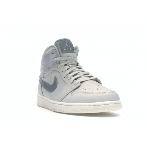Кроссы Jordan 1 Mid Light Bone - мужская сетка размеров